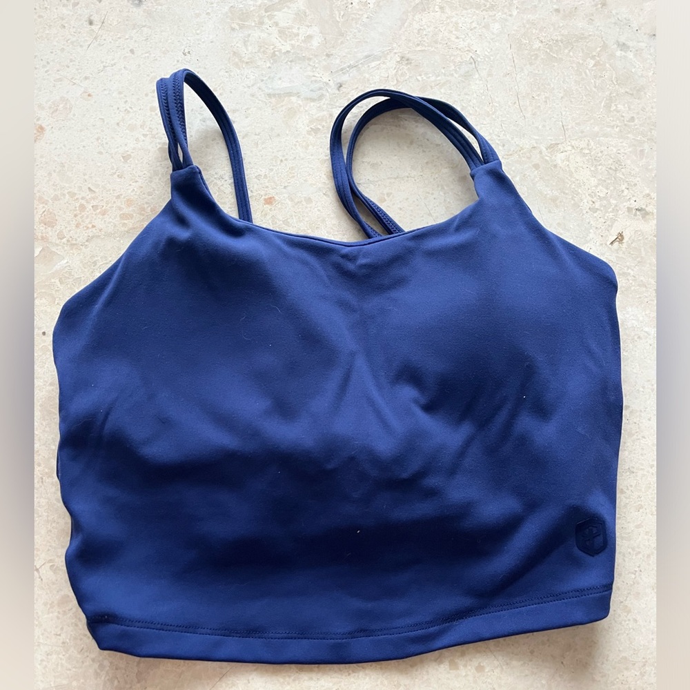 Born Primitive Sports Bra Don’t Get It Twisted Tank Top Crop Blue NWOT S Navy